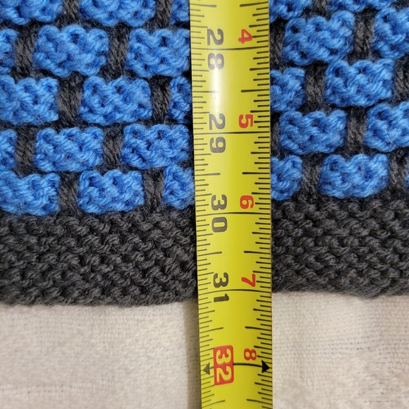 Handknit Striped Throw Stroller Blanket Kids Purple Pink Blue Yellow Green 31x23 - Picture 6 of 11